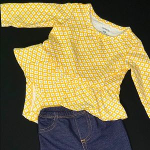 Carter’s Newborn Yellow Baby Girl Outfit